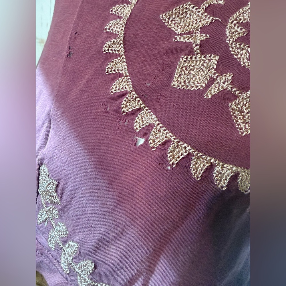 POL Plum Embroidered Boho Mini Dress - Picture 8 of 10